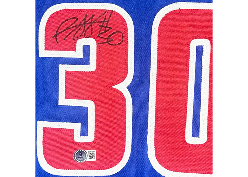 Rasheed Wallace Signed Detroit Blue Basketball Jersey (Beckett)