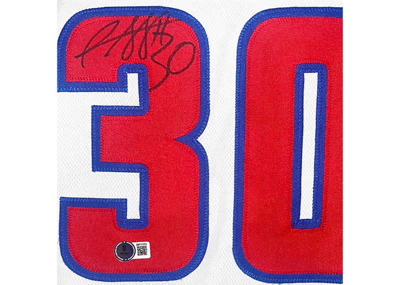 Rasheed Wallace Signed Detroit White Basketball Jersey (Beckett)