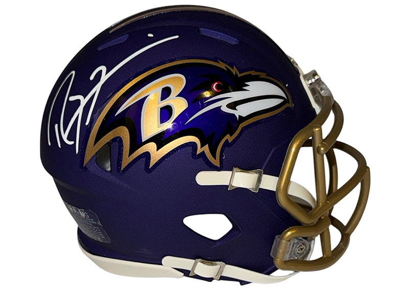Ray Lewis Signed Baltimore Ravens Alternate Speed Mini Helmet JSA