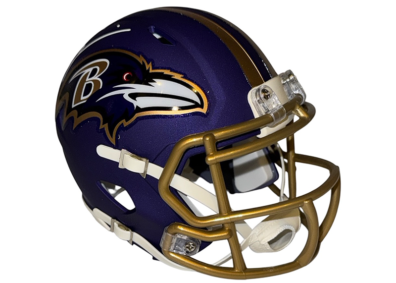 Ray Lewis Signed Baltimore Ravens Alternate Speed Mini Helmet JSA