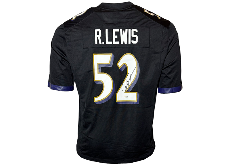 Ray Lewis Signed Baltimore Ravens Authentic Black Football Jersey JSA