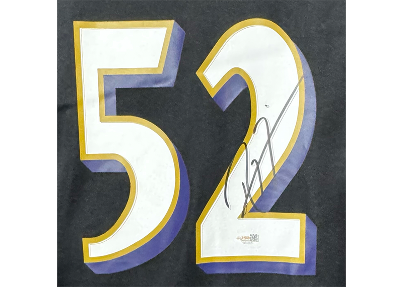 Ray Lewis Signed Baltimore Ravens Authentic Black Football Jersey JSA