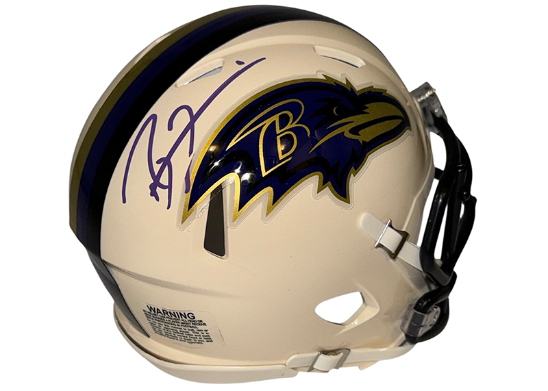 Ray Lewis Signed Baltimore Ravens Retro Mini Helmet JSA
