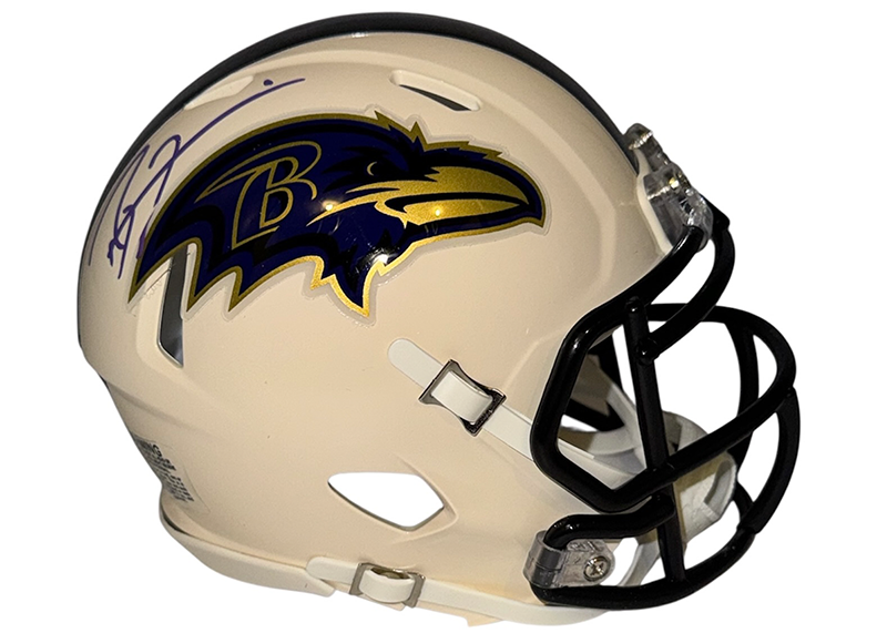 Ray Lewis Signed Baltimore Ravens Retro Mini Helmet JSA