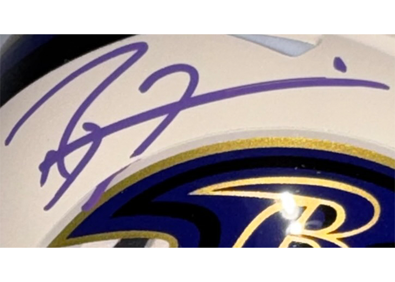 Ray Lewis Signed Baltimore Ravens Retro Mini Helmet JSA