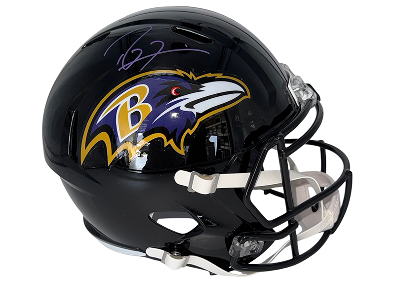 Ray Lewis Signed Baltimore Ravens Speed Full Size Replica Helmet JSA
