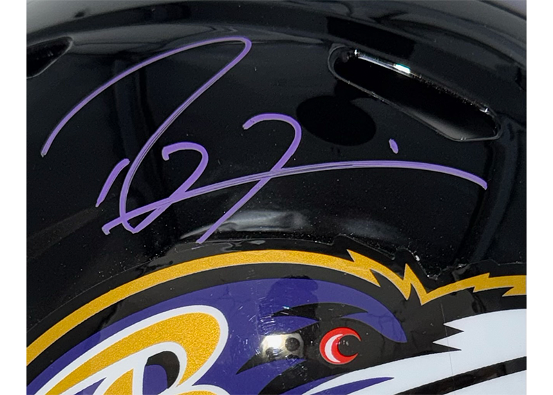 Ray Lewis Signed Baltimore Ravens Speed Full Size Replica Helmet JSA