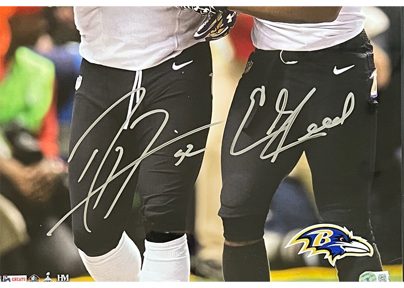 Ray Lewis & Ed Reed Baltimore Ravens Signed 3D LED Light  16x20 Photo Beckett