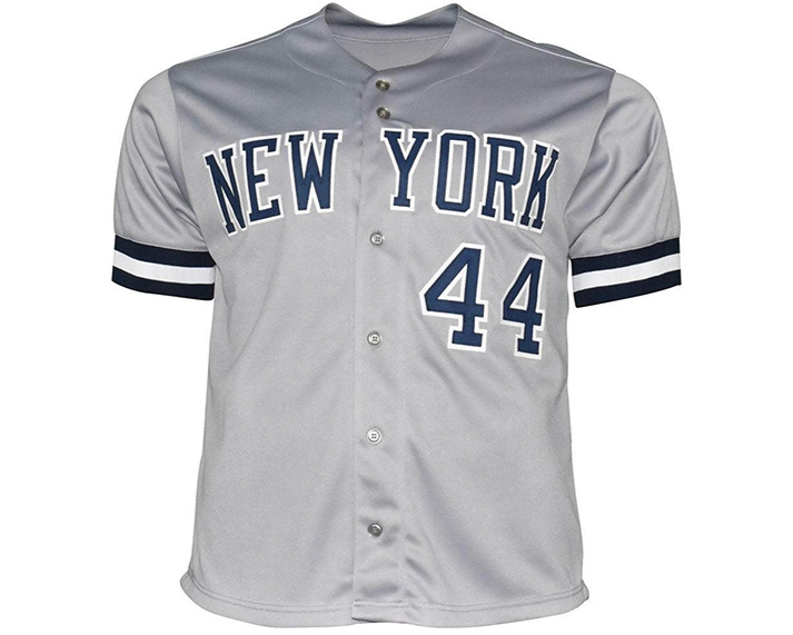 Reggie Jackson Signed Custom New York Stats Grey Baseball Jersey (JSA)