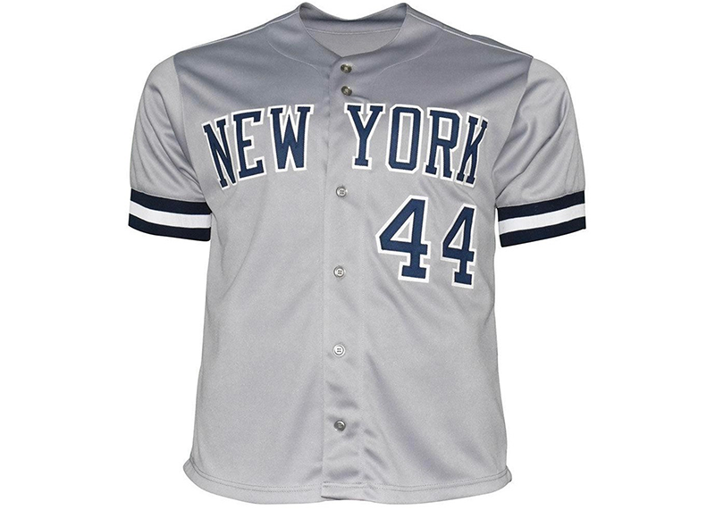 Reggie Jackson Signed Custom New York Stats Grey Baseball Jersey (JSA)