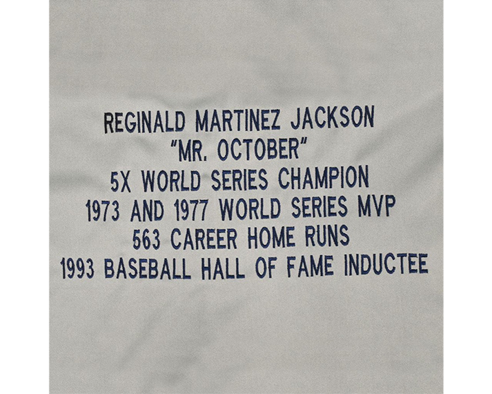 Reggie Jackson Signed Custom New York Stats Grey Baseball Jersey (JSA)