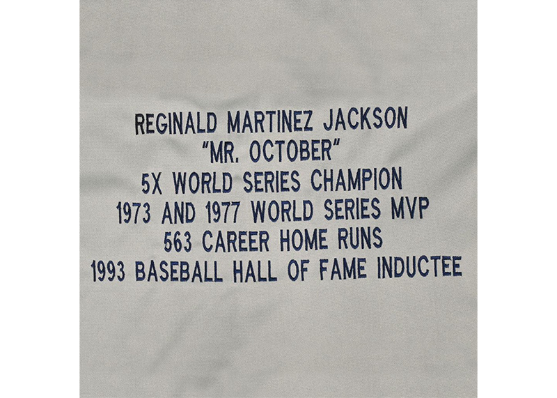 Reggie Jackson Signed Custom New York Stats Grey Baseball Jersey (JSA)