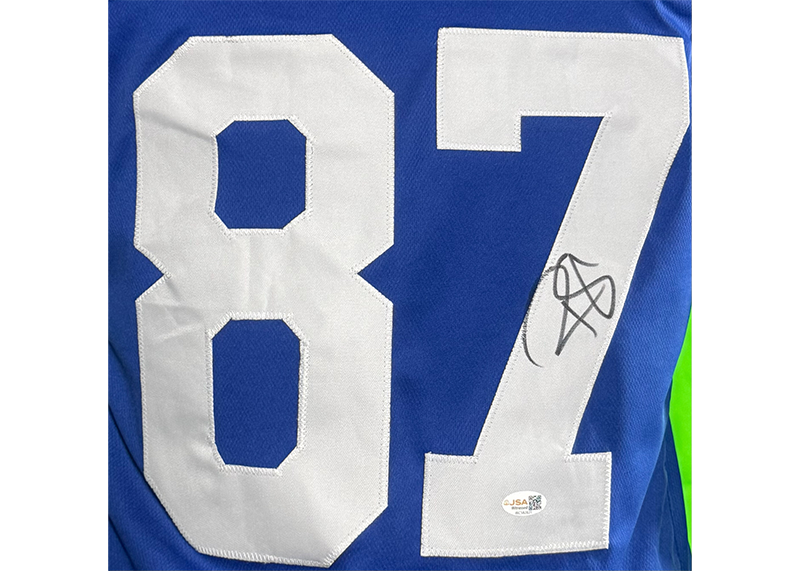 Reggie Wayne Signed Indianapolis Blue Football Jersey JSA