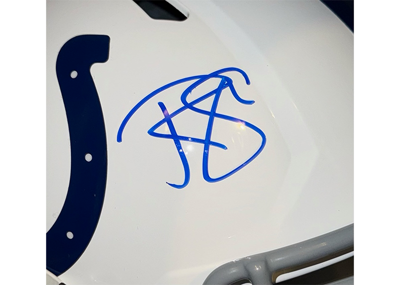 Reggie Wayne Signed Indianapolis Colts Speed Full Size Helmet JSA