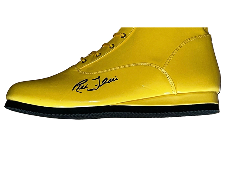 Ric Flair Autographed Yellow Pro Wrestling Full Size Boot JSA