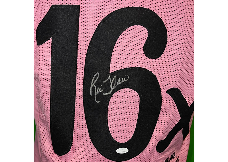 Ric Flair Signed Custom Pink Stats Jersey JSA
