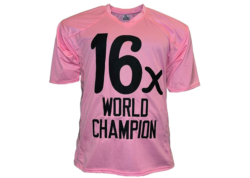 Ric Flair Signed Custom Pink Stats Jersey JSA
