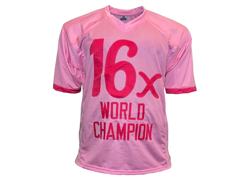 Ric Flair Signed Custom Pink Stats Jersey JSA