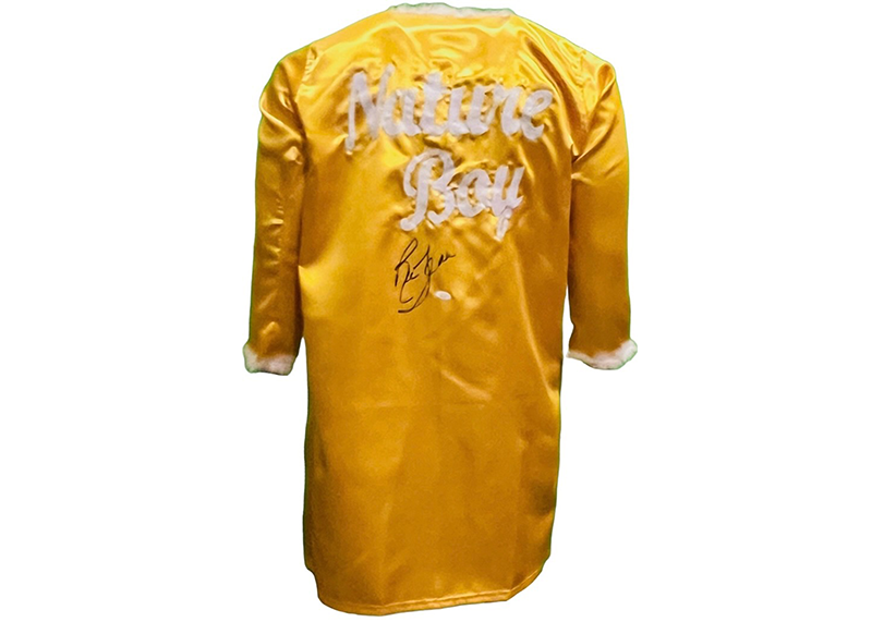 Ric Flair Signed Custom Yellow WWE Wrestling Robe JSA
