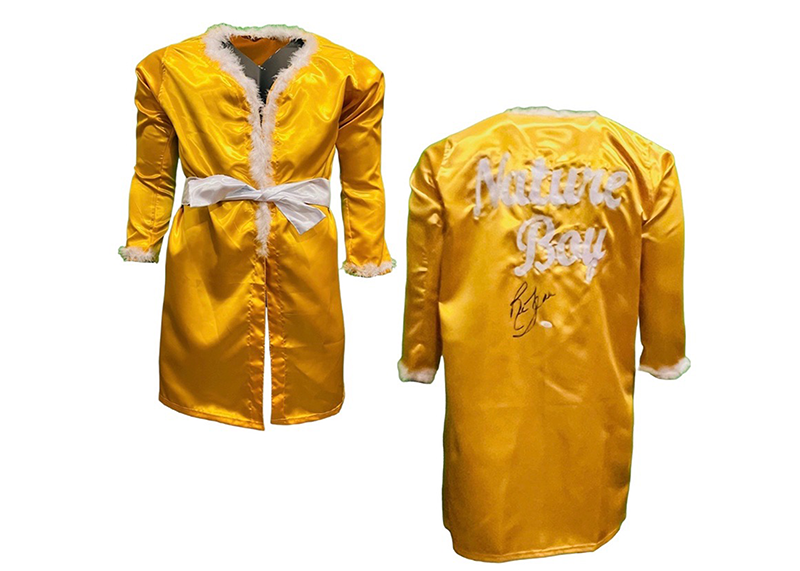 Ric Flair Signed Custom Yellow WWE Wrestling Robe JSA