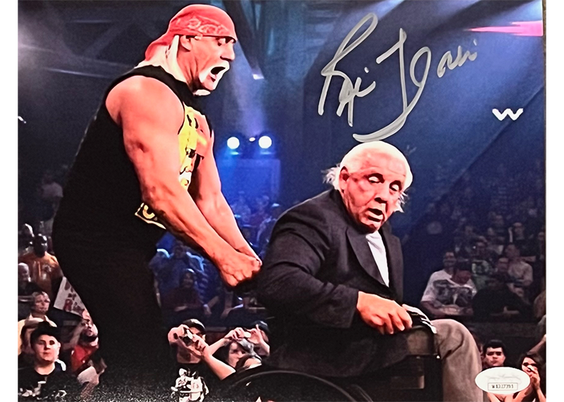 Ric Flair Signed WWE 8x10 Photo With Hogan JSA