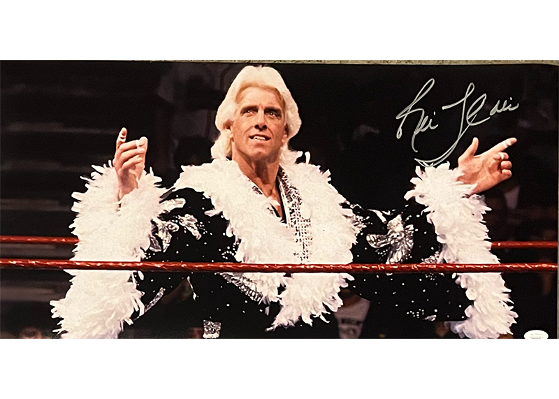 Ric Flair Signed WWE 12x24 Photo JSA