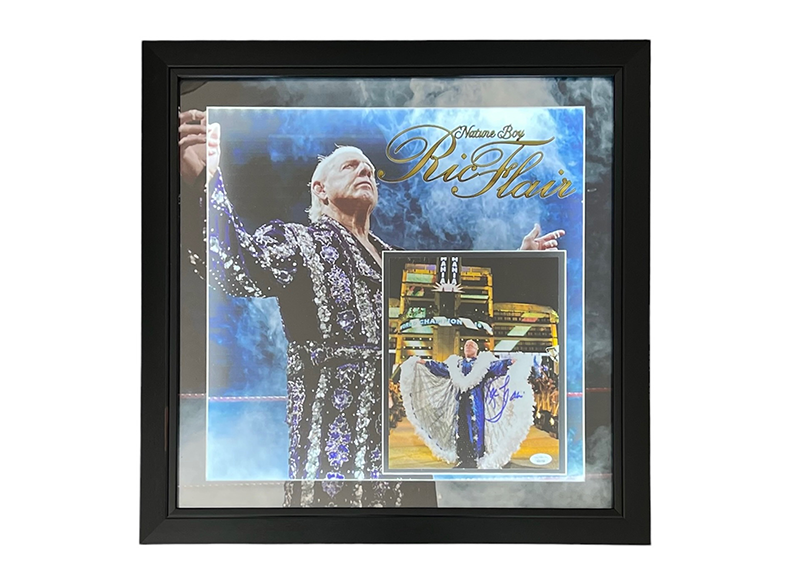 Ric Flair Signed WWE 23x23 LED Framed Photo JSA