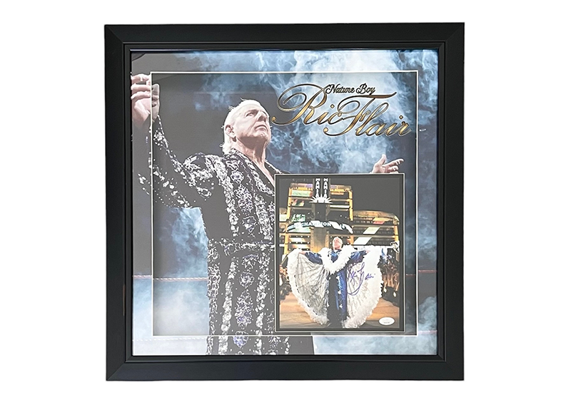 Ric Flair Signed WWE 23x23 LED Framed Photo JSA