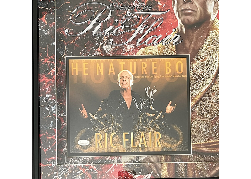 Ric Flair Signed WWE 23x23 LED Framed Photo JSA