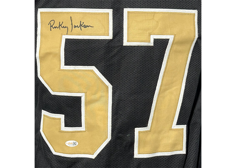 Rickey Jackson Signed New Orleans Black Football Jersey JSA