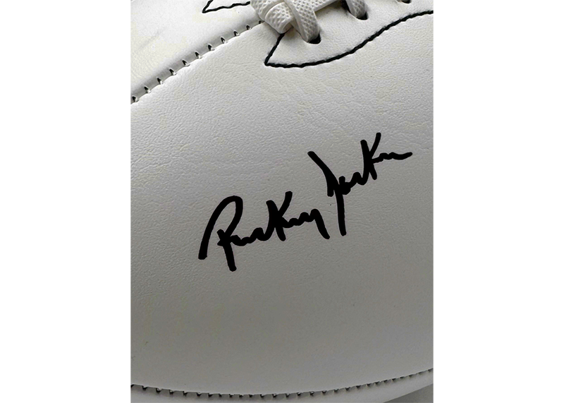 Rickey Jackson Signed New Orleans Saints Logo Football JSA