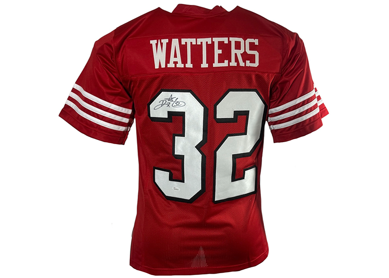 Ricky Watters Signed San Francisco Red Football Jersey JSA