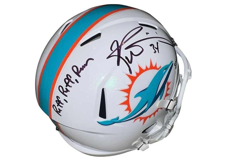 Ricky Williams Signed Miami Dolphins Full Size Helmet Beckett With insc