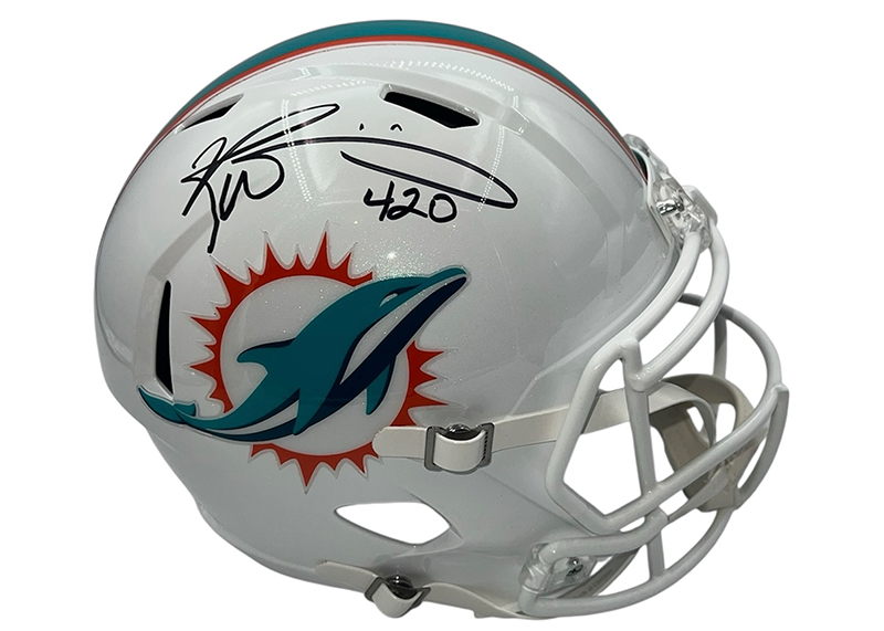 Ricky Williams Signed Miami Dolphins Full Size Helmet JSA 420 Inscription
