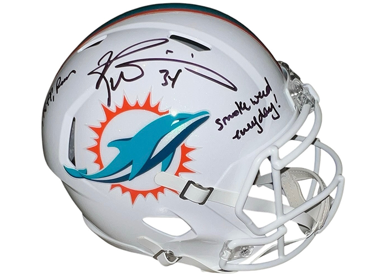 Ricky Williams Signed Miami Dolphins Full Size Helmet Beckett With insc