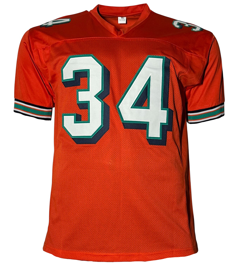 Ricky Williams Signed Orange Miami Jersey JSA