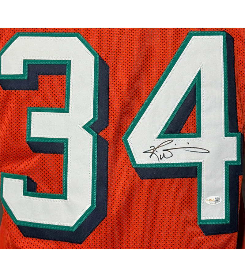 Ricky Williams Signed Orange Miami Jersey JSA