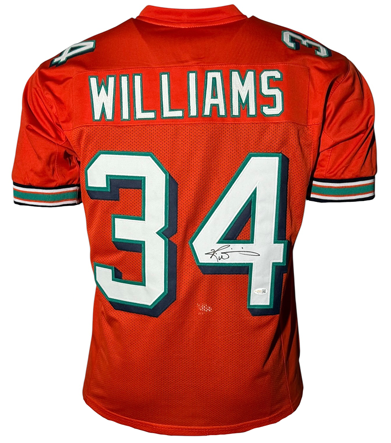 Ricky Williams Signed Orange Miami Jersey JSA