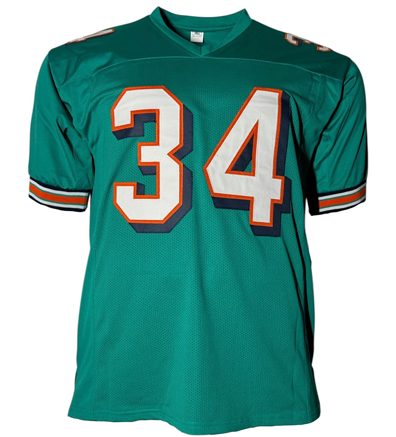 Ricky Williams Signed Teal Miami Football Jersey JSA