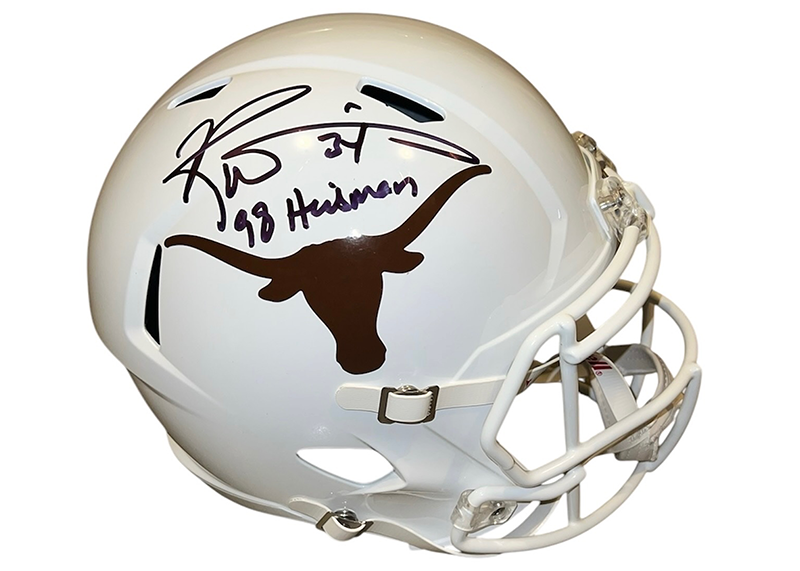 Ricky Williams Signed Texas Longhorns Full Size Helmet Beckett 98 Heisman Insc