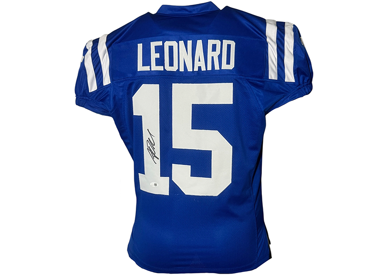 Riley Leonard Signed Indianapolis Blue Football Jersey JSA