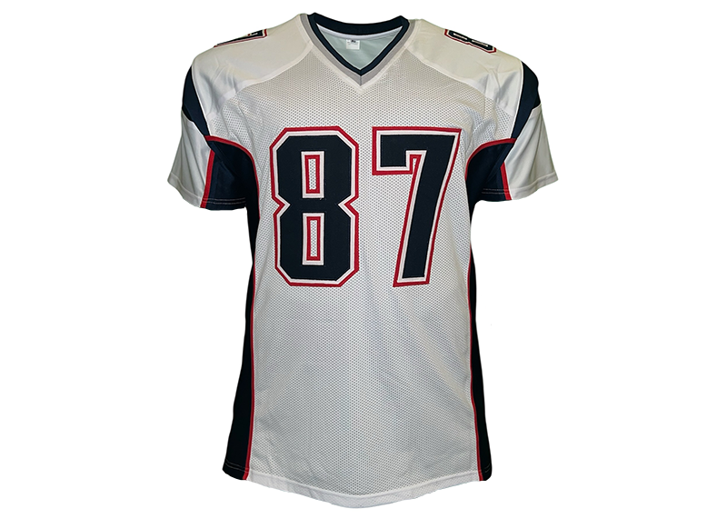 Rob Gronkowski Unsigned New England White Football Jersey