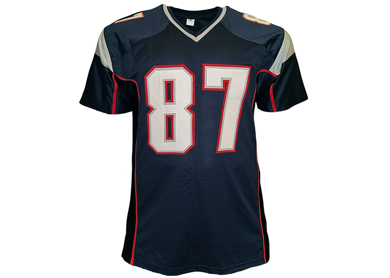 Rob Gronkowski Unsigned New England Blue Football Jersey