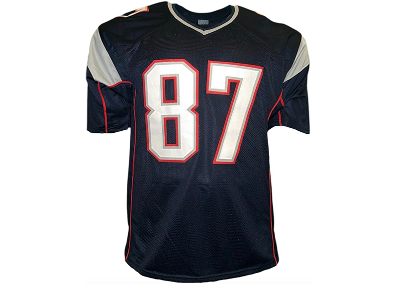 Rob Gronkowski Signed Blue Custom Football Jersey JSA