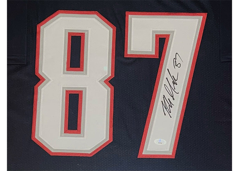 Rob Gronkowski Signed New England Patriots Football Framed 34x42 Jersey JSA