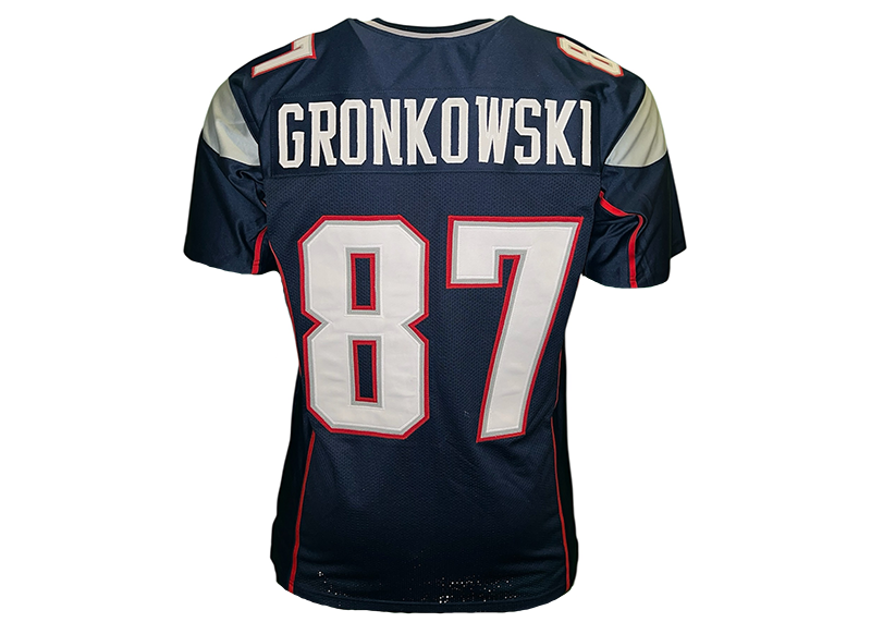 Rob Gronkowski Unsigned New England Blue Football Jersey