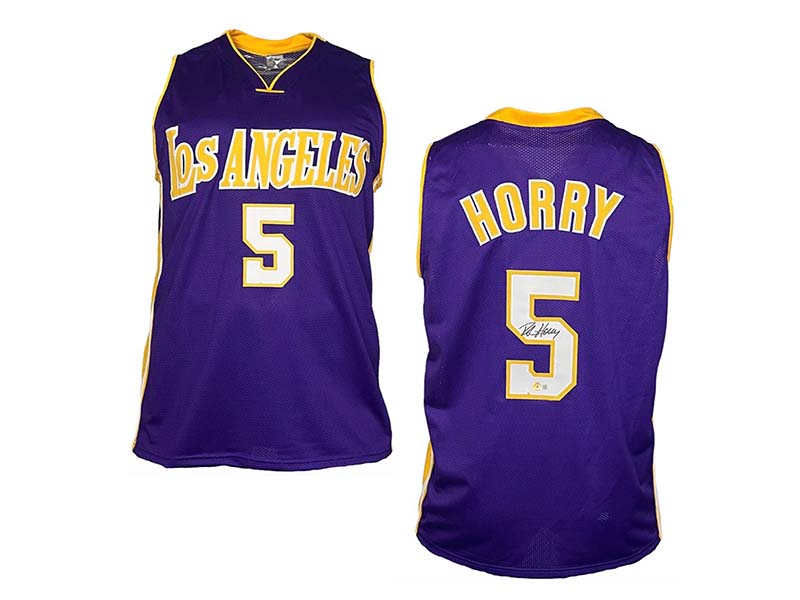 Robert Horry Signed Los Angeles Purple Basketball Jersey Beckett