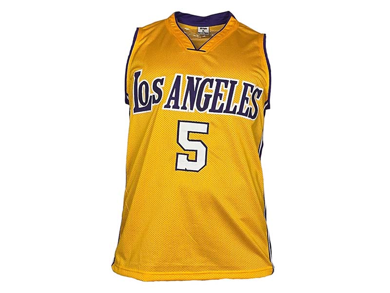 Robert Horry Signed Custom Los Angeles Yellow Basketball Jersey Beckett