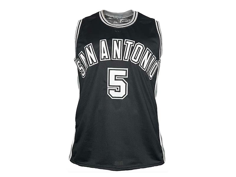 Robert Horry Signed San Antonio Black Basketball Jersey Beckett
