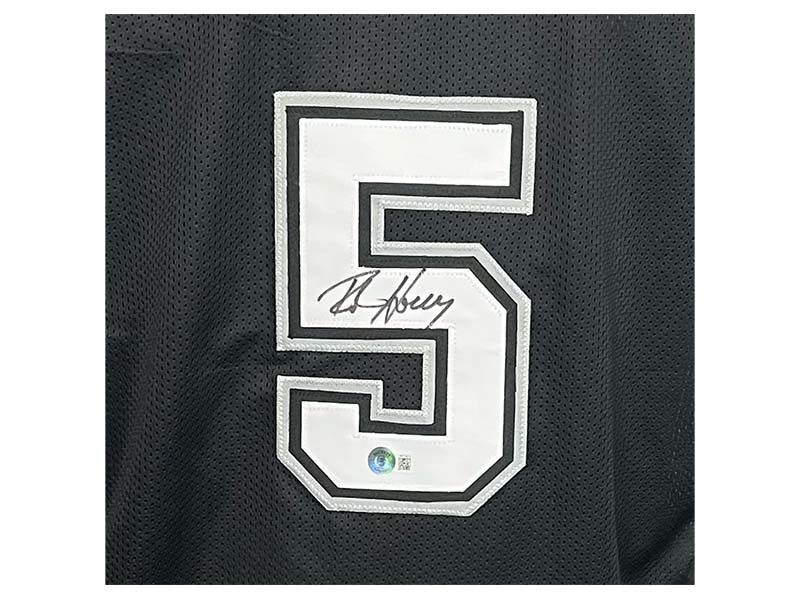 Robert Horry Signed San Antonio Black Basketball Jersey Beckett